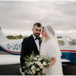 Bride and Groom with GA Aircraft
